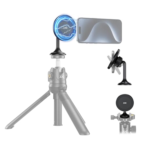 Magnetischer Handy-Stativ-Adapter mit Arca-Basis und 6,35 mm Schraubenloch, kompatibel mit MagSafe, 60° neigbarer iPhone-Stativhalter für iPhone 16, 15, 14, 13, 12 Pro Max Plus, Selfie-Stick-Stativ, Magnetischer Handy-Stativ-Adapter mit Arca-Basis und 6,35 mm Schraubenloch, kompatibel mit MagSafe, 60° neigbarer iPhone-Stativhalter für iPhone 16, 15, 14, 13, 12 Pro Max Plus, Selfie-Stick-Stativ, von JJC
