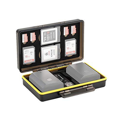 Speicherkarten Tasche für 2 SD Karte + 4 Micro SD + 2 XQD + 2 Slots für Canon LP-E6 LP-E8 LP-E12 LP-E17 NB-13L Sony NP-FZ100 NP-FW50 NP-BX1 Fujifilm NP-W126 NP-W126S NP-95 Nikon EN-EL15 EN-EL14 Akku Speicherkarten Tasche für 2 SD Karte + 4 Micro SD + 2 XQD + 2 Slots für Canon LP-E6 LP-E8 LP-E12 LP-E17 NB-13L Sony NP-FZ100 NP-FW50 NP-BX1 Fujifilm NP-W126 NP-W126S NP-95 Nikon EN-EL15 EN-EL14 Akku von JJC