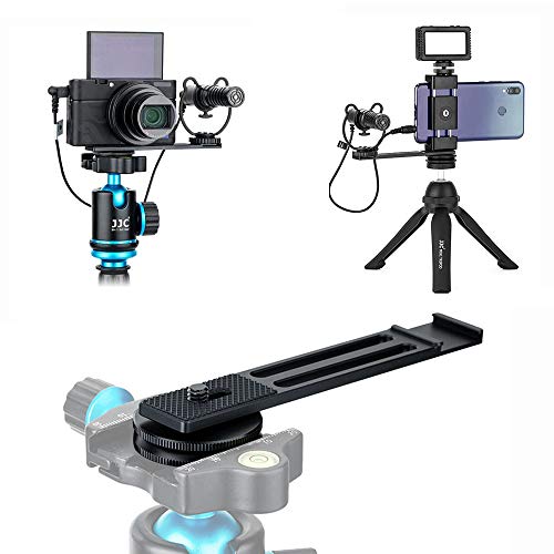 Zubehörschuh-Halterung für Mikrofon/LED-Licht, passend für Vlogging Kamera Sony RX100 VII A6100 A6400 A6600 Canon G7X Mark III EOS M6 Mark II GoPro Hero DJI OSMO Action Kamera und Smartphone von JJC