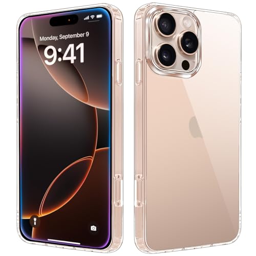 JJGoo Kompatibel mit 16Pro Hülle, transparent, stoßfest, schlanke, kratzfeste, harte PC-Rückseite, Schutzhülle, Bumper, klar JJGoo Kompatibel mit 16Pro Hülle, transparent, stoßfest, schlanke, kratzfeste, harte PC-Rückseite, Schutzhülle, Bumper, klar von JJGoo