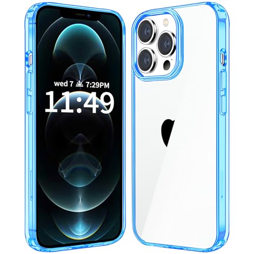 JJGoo Kompatibel mit iPhone 12 Pro Max Hülle Klar, Transparent Stoßfest Handyhülle für iPhone 12 Pro Max, Slim Anti-Scratch Hard PC Back Schutzhülle Bumper Transparent Blau JJGoo Kompatibel mit iPhone 12 Pro Max Hülle Klar, Transparent Stoßfest Handyhülle für iPhone 12 Pro Max, Slim Anti-Scratch Hard PC Back Schutzhülle Bumper Transparent Blau von JJGoo