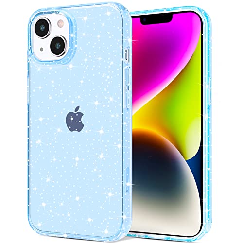 JJGoo Schutzhülle für iPhone 14, glitzernd, weiches TPU, kratzfest, stoßfest, für Damen und Mädchen, niedlich, schlank, glitzernd, blauer Glitzer JJGoo Schutzhülle für iPhone 14, glitzernd, weiches TPU, kratzfest, stoßfest, für Damen und Mädchen, niedlich, schlank, glitzernd, blauer Glitzer von JJGoo