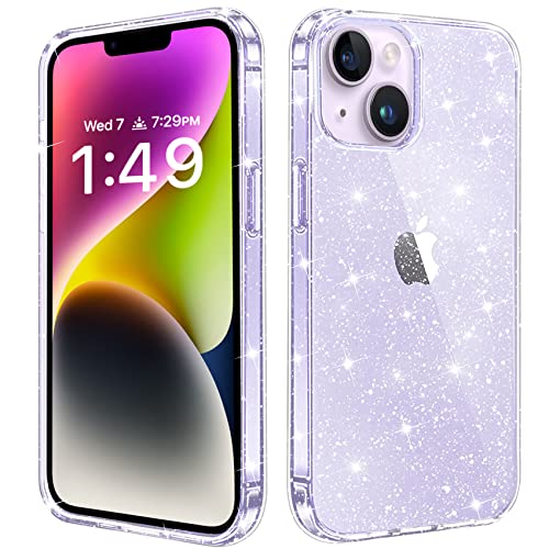 JJGoo Kompatible mit iPhone 14/13 Hülle, Bling Sparkle Soft TPU Anti-Scratch Stoßfest Schutzhülle Handy-Bumper, Frauen Slim Sparkly Phone Case für iPhone 14/13, Transparent Glitzer JJGoo Kompatible mit iPhone 14/13 Hülle, Bling Sparkle Soft TPU Anti-Scratch Stoßfest Schutzhülle Handy-Bumper, Frauen Slim Sparkly Phone Case für iPhone 14/13, Transparent Glitzer von JJGoo