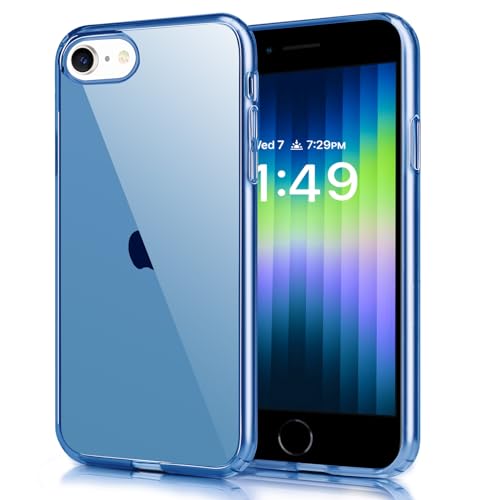 JJGoo Kompatibel mit iPhone SE Hülle 2022/2020, für iPhone 7 8 Hülle Klar Weich Transparent Stoßfest Schutzhülle Slim Dünn Bumper Phone Cover für iPhone SE 3 / SE 2, 4,7 Zoll, Marineblau JJGoo Kompatibel mit iPhone SE Hülle 2022/2020, für iPhone 7 8 Hülle Klar Weich Transparent Stoßfest Schutzhülle Slim Dünn Bumper Phone Cover für iPhone SE 3 / SE 2, 4,7 Zoll, Marineblau von JJGoo