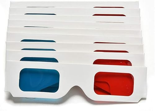 3 Stück Blau und Rot Unisex 3D Stereo Brille Faltbare 3D Pappbrille für Filme, TV, Zeitschriften und mehr, Fernseh- und Videozubehör von JJLFresheners
