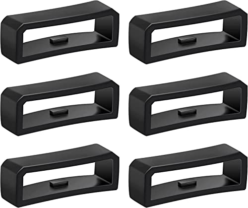 JJLFresheners Uhrenarmbandhalterschlaufe, Silikon-Uhrenarmbandhalter, Befestigungsring für Smartwatch, Ersatzband, Schwarz, 6 Stück JJLFresheners Uhrenarmbandhalterschlaufe, Silikon-Uhrenarmbandhalter, Befestigungsring für Smartwatch, Ersatzband, Schwarz, 6 Stück von JJLFresheners