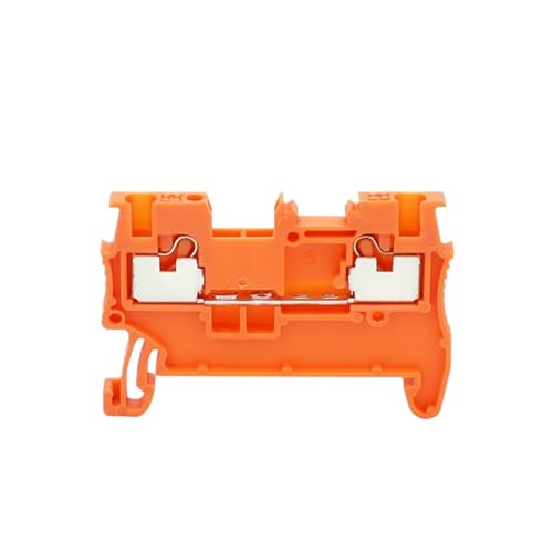 Elektrischer Steckklemmenblock PT-1,5, DIN-Schienen-Drahtverbinder, Federdurchführungsstreifen-Kabelstecker PT1,5, 1,5 mm (Color : Orange, Size : 10 Pcs) von JJMXDZNS
