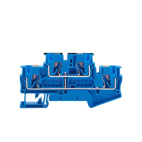 JJMXDZNS PTTB 4-PV Equipotential Bonder 4-Positionen-Push-in-Klemmenblock DIN-Schiene PT 24-12 AWG 4 mm² Kabelstecker elektrisch PTTB4-PV (Color : Blue, Size : 10 Pcs) von JJMXDZNS