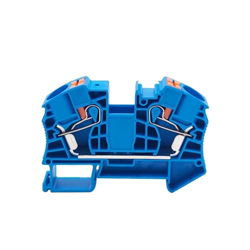 PT16 DIN-Schienen-Steckklemmenblock, 16 mm² elektrischer Kabeldurchführungsstecker, schraubenloser Klemmenleisten-Drahtverbinder PT-16 (Color : Blue, Size : 1 Pc) von JJMXDZNS