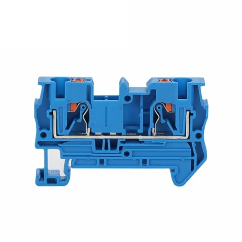 PT4 Push-in-Klemmenleistenstecker PT-4 4 mm² Kabelstecker Elektrischer Anschluss DIN-Schiene Schraubenloser Klemmenblock PT 4 (Color : Blue, Size : 10 Pcs) von JJMXDZNS