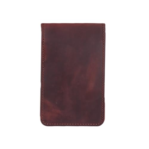 JJNUSA Ledereinband, kompatibel mit Rite in the Rain-Spiralnotizbüchern, Used-Look, echtes Leder, für Notizbuch, A7, 7,6 x 12,7 cm (Rot, 7,6 x 12,7 cm) von JJNUSA