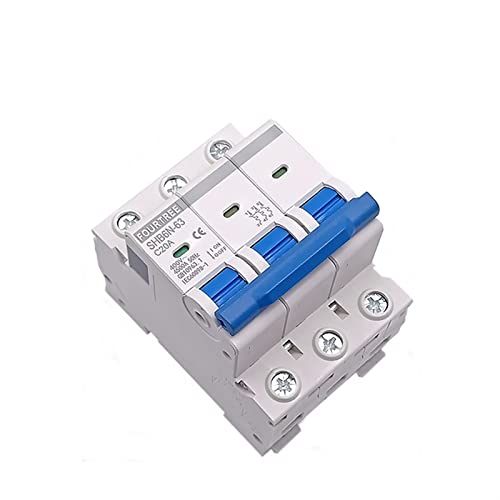 3-poliger Mini-Leistungsschalter for DIN-Schienen, Haushaltsluftschalter, Verteilerkasten, mechanische Ausrüstung, elektronischer Starter, Schutz, Laserdruck AMzNgOdOL (Color : 3p, Size : 6A) von JJQEJMMT