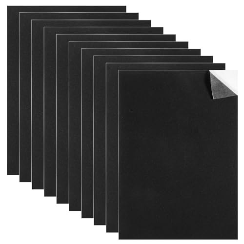 JJUNW 10 Stück Selbstklebende Schaumstoffplatte, 295 x 210 x 3mm Rutschfeste Eva Schaumstoffmatte Schwarz Schaumstoff Platten mit Kleberücken für Möbel DIY-Projekte Verzierung Schmuckkästchen von JJUNW