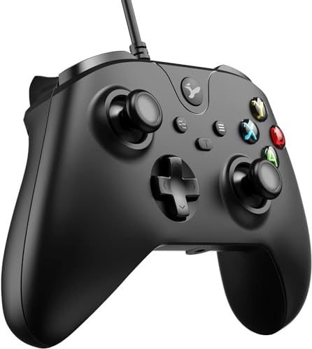 JJVYE Wired PC Controller für Gaming, Controller für Windows 7/8/10/11 with 3.5mm Headphone Plug, Turbo Function, Dual Vibration and Share Button(Nicht kompatibel mit Xbox one) von JJVYE