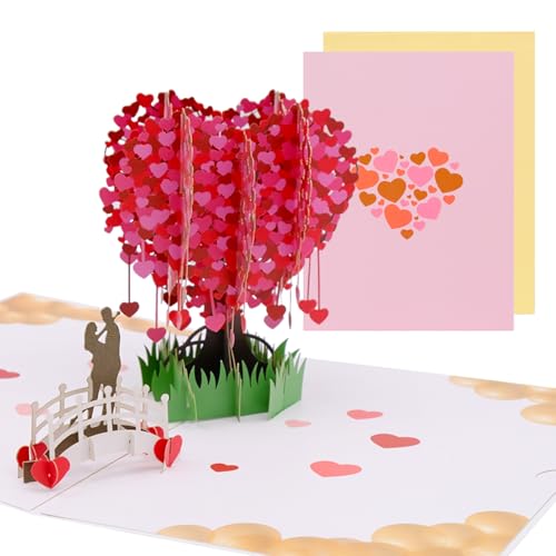 Pop-Up Geburtstagskarte, 3D Liebesbaum Pärchen Karte, Valentinstag Karte, Romantische 3D Grußkarte mit Paar, Liebeserklärung Karte für Liebe, Jahrestag, Hochzeit, Valentinstag oder Geburtstag Pop-Up Geburtstagskarte, 3D Liebesbaum Pärchen Karte, Valentinstag Karte, Romantische 3D Grußkarte mit Paar, Liebeserklärung Karte für Liebe, Jahrestag, Hochzeit, Valentinstag oder Geburtstag von JJYHEHOT