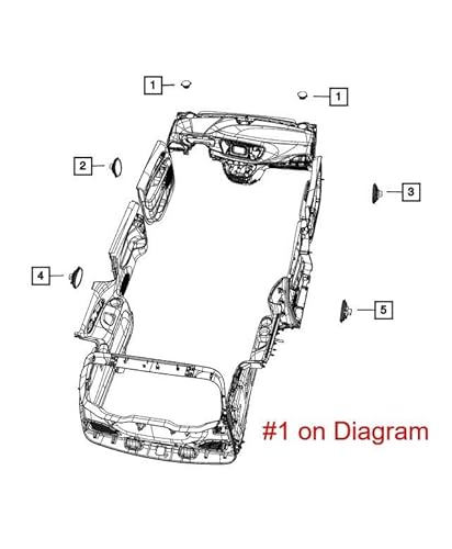 JKAPCYJFHF 05059062AB Instrumententafel Links Hochtöner Lautsprecher für Jeep Compass Gladiator 2024- von JKAPCYJFHF