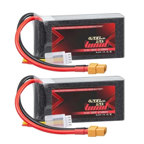11.4V 4200mAh 3S 120C Hochspannungs-Lithium-Ionen-Akku Shorty XT60 Stecker Softcase R/C Auto FPV Drohne Racing Modell-Extreme Serie 11.4V 4200mAh 3S 120C Hochspannungs-Lithium-Ionen-Akku Shorty XT60 Stecker Softcase R/C Auto FPV Drohne Racing Modell-Extreme Serie von JKDND