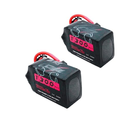 2 Stück Li-Ion Akku 6S 22.2V 1100mAh 1300mah 1500mah 100C XT60 Stecker Kompatibel Mit RC FPV Quadcopter Helikopter Hobby(1300mah) von JKDND