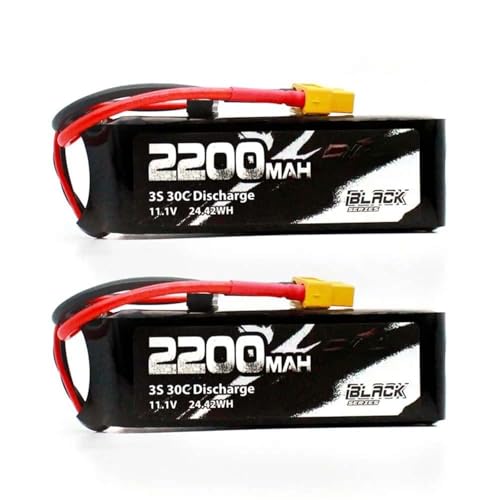 2PCS 3S 11.1V 2200mAh 30C 40C Lithium Ion Akku XT60 Stecker Kompatibel Mit RC Flugzeugen Helikoptern Quadcoptern FPV Drohnen Racing Hobby Zubehör(40C) von JKDND