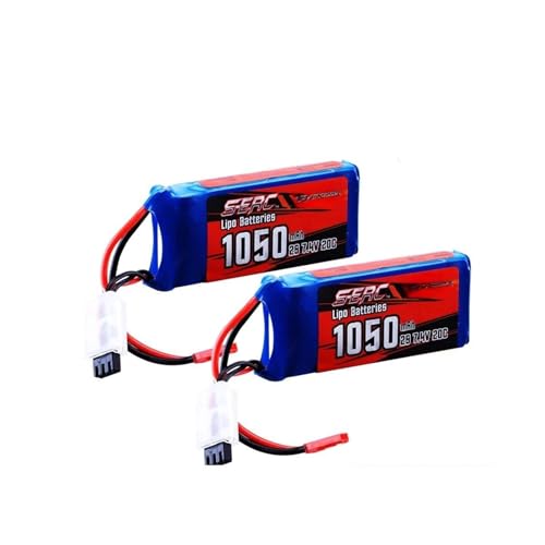 2S 1050mAh 7,4V 20C Lipo-Akku JST-Stecker Kompatibel mit RC-Flugzeugen Quadcopter Hubschrauber Drohnen FPV Modellrennen 2S 1050mAh 7,4V 20C Lipo-Akku JST-Stecker Kompatibel mit RC-Flugzeugen Quadcopter Hubschrauber Drohnen FPV Modellrennen von JKDND