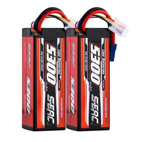 2S 3S 4S 7.4V 11.1V 14.8V 5300mAh 100C Lipo Akku EC5 Stecker Kompatibel Mit RC Cars Flugzeuge Trucks Panzer Off-Road Fahrzeuge Rennboote Ersatzteile(4S EC5-2pcs) von JKDND