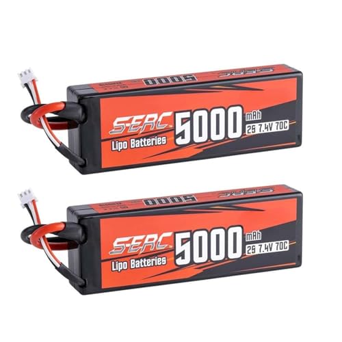 2S 5000mAh 7.4V 70C Lipo Akku T Stecker Kompatibel Mit RC Cars Trucks Boote Fahrzeuge Tanks RC Buggies Racing Hard Case 2S 5000mAh 7.4V 70C Lipo Akku T Stecker Kompatibel Mit RC Cars Trucks Boote Fahrzeuge Tanks RC Buggies Racing Hard Case von JKDND