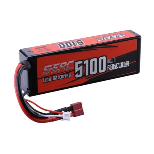 2S 7,4V 70C 5100mAh Lipo-Akku-Ersatzkit Mit T-Stecker XT60-Stecker, Kompatibel Mit RC-Autos, Fahrzeugen, LKWs, Panzern, Rennwagen Und Anderen Hobbys(XT60) von JKDND