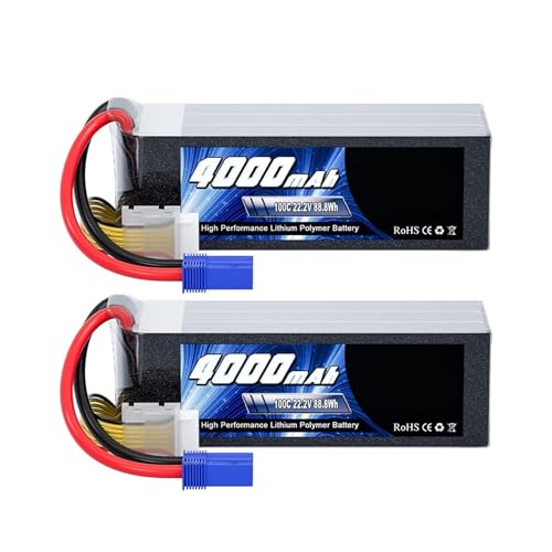 6S 4000mAh 22.2V 100C FPV Drohnen-Akku Lithium-Ionen-Akku EC5 Stecker RC Racing Hobby Flugzeuge Helikopter RC Modellteile 6S 4000mAh 22.2V 100C FPV Drohnen-Akku Lithium-Ionen-Akku EC5 Stecker RC Racing Hobby Flugzeuge Helikopter RC Modellteile von JKDND