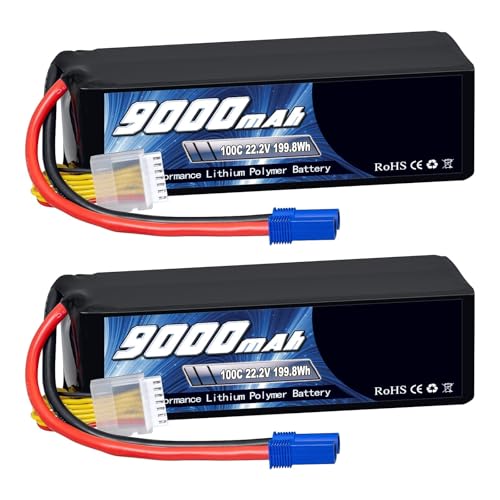6S 9000mAh 22.2V 100C Lipo Akku Softcase EC5 Stecker Kompatibel Mit RC Auto FPV Drohne Desert Truck RC Racing 6S 9000mAh 22.2V 100C Lipo Akku Softcase EC5 Stecker Kompatibel Mit RC Auto FPV Drohne Desert Truck RC Racing von JKDND