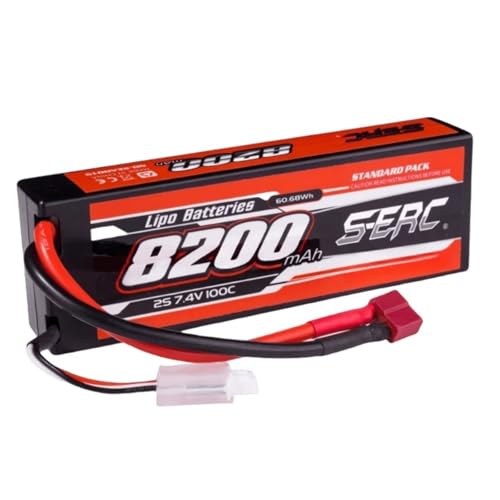 8200mAh 2S 3S 4S 7.4V 11.1V 14.8V 100C Lipo Akku EC5 Stecker T Stecker Kompatibel Mit RC Auto Flugzeug LKW Tank Buggy Rennboot Ersatz Akku(2S Tplug) von JKDND