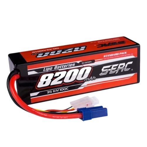 8200mAh 2S 3S 4S 7.4V 11.1V 14.8V 100C Lipo Akku EC5 Stecker T Stecker Kompatibel Mit RC Auto Flugzeug LKW Tank Buggy Rennboot Ersatz Akku(3S EC5) von JKDND
