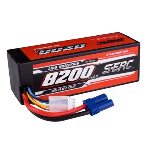 8200mAh 2S 3S 4S 7.4V 11.1V 14.8V 100C Lipo Akku EC5 Stecker T Stecker Kompatibel Mit RC Auto Flugzeug LKW Tank Buggy Rennboot Ersatz Akku(4S EC5) von JKDND