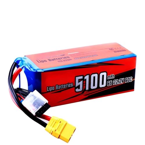 JKDND 6S RC Lipo Akku 22.2V 60C 5100mAh Mit XT90 Stecker Kompatibel Mit RC Flugzeug Flugzeug Quadcopter Drohne FPV Helikopter JKDND 6S RC Lipo Akku 22.2V 60C 5100mAh Mit XT90 Stecker Kompatibel Mit RC Flugzeug Flugzeug Quadcopter Drohne FPV Helikopter von JKDND