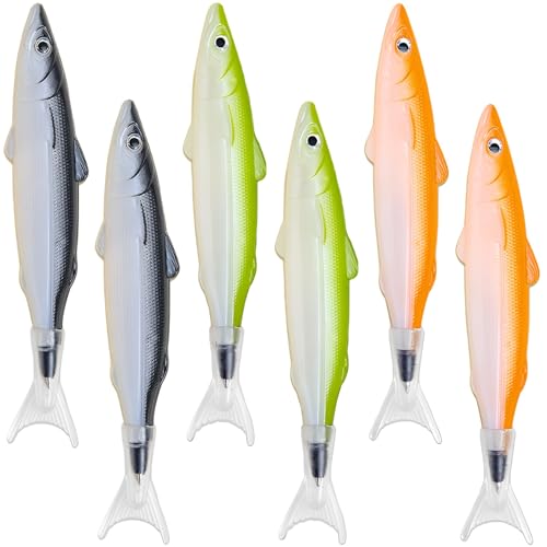 JKJF 6 Stück Fisch Förming Gel Stift Fisch Rollerball Stifte Marine Serie Tinte Gelschreiber für Schule Büro Schreibwaren - 0,5 mm Schwarz JKJF 6 Stück Fisch Förming Gel Stift Fisch Rollerball Stifte Marine Serie Tinte Gelschreiber für Schule Büro Schreibwaren - 0,5 mm Schwarz von JKJF