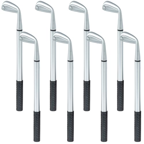 JKJF 8 Stück Golf Gel Stift Mini Golfschläger Rollerball Stifte Sport Tinte Gelschreiber für Schule Büro Schreibwaren - 1,0 mm Schwarz von JKJF