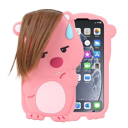 JKLASD Funny Ugly Phone Case for iPhone 13 Pro Max, 3D Cartoon Ugly Beaver DIY Hair Silicone Plush Pink Phone Case for Decompression JKLASD Funny Ugly Phone Case for iPhone 13 Pro Max, 3D Cartoon Ugly Beaver DIY Hair Silicone Plush Pink Phone Case for Decompression von JKLASD