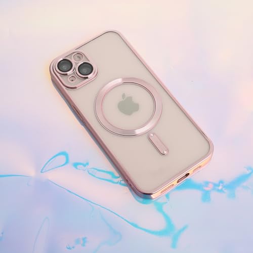 JKLASD Magnetische Handyhülle für iPhone 13 [kompatibel mit MagSafe], militärischer Fallschutz, schlanke, stoßfeste Schutzhülle für iPhone 13, Rosa von JKLASD