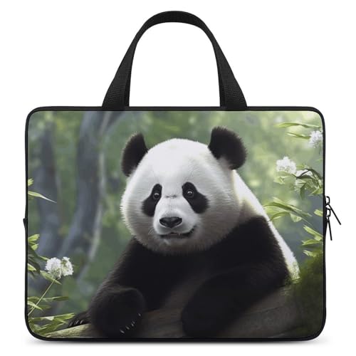 Laptop-Hülle, stoßfest, Computer-Tragetasche, niedlicher Panda, Notebook-Hülle, Laptop-Tasche, wasserabweisend, Computerhüllen, Tablet, Aktentasche für Reisen, Business, 30,5 cm (12 Zoll) von JKLQWH