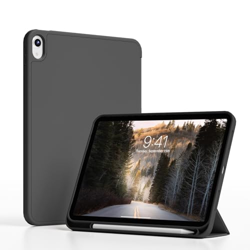 JKSML Schutzhülle für iPad (A16) 11. Gen11 Zoll 2025 & iPad 10. Generation 10,9 Zoll 2022, Smart Slim Tri-fold Stand Cover Soft TPU Rückseite mit Stifthalter, unterstützt Touch ID & Auto Wake/Sleep von JKSML