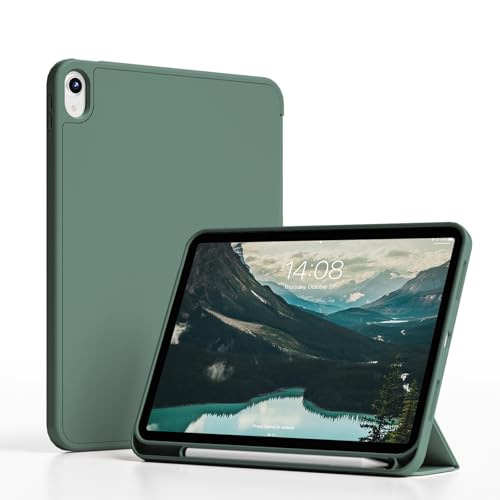JKSML Schutzhülle für iPad (A16) 11. Generation 11 Zoll 2025 & iPad 10. Generation 10,9 Zoll 2022, Smart Slim Tri-fold Stand Cover Soft TPU Rückseite mit Stifthalter, unterstützt Touch ID & Auto Wake von JKSML