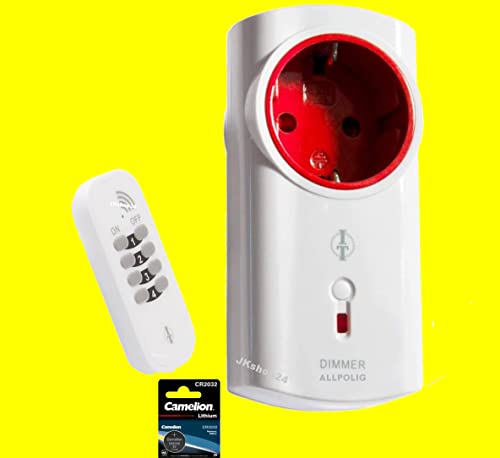 JKshop24 Funk-Dimmer-Zwischenstecker allpolig 3-200 Watt +Mini-Handsender +CR2032 geeignet für dimmbare LED, Energiesparlampen, Glühlampen | Funkschalter-Set Intertechno JK-IT-SET-123 JKshop24 Funk-Dimmer-Zwischenstecker allpolig 3-200 Watt +Mini-Handsender +CR2032 geeignet für dimmbare LED, Energiesparlampen, Glühlampen | Funkschalter-Set Intertechno JK-IT-SET-123 von JKshop24