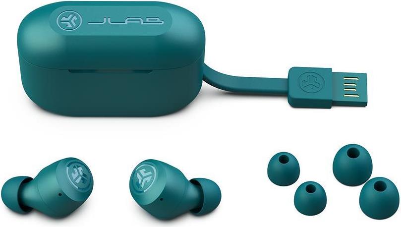 JLab GO Air POP True Wireless Kopfhörer True Wireless Stereo (TWS) im Ohr Anrufe/Musik Bluetooth Türkis (IEUEBGAIRPOPRTEL124) von JLAB