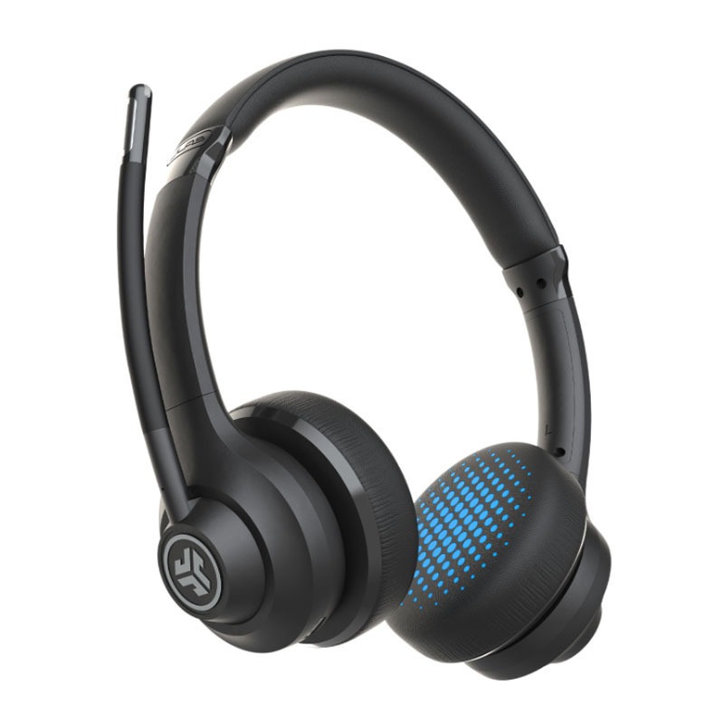 JLab GO Work Wireless Bluetooth On-Ear Headset 45 Stunden Spielzeit, Eingebautes Mikrofon von JLAB