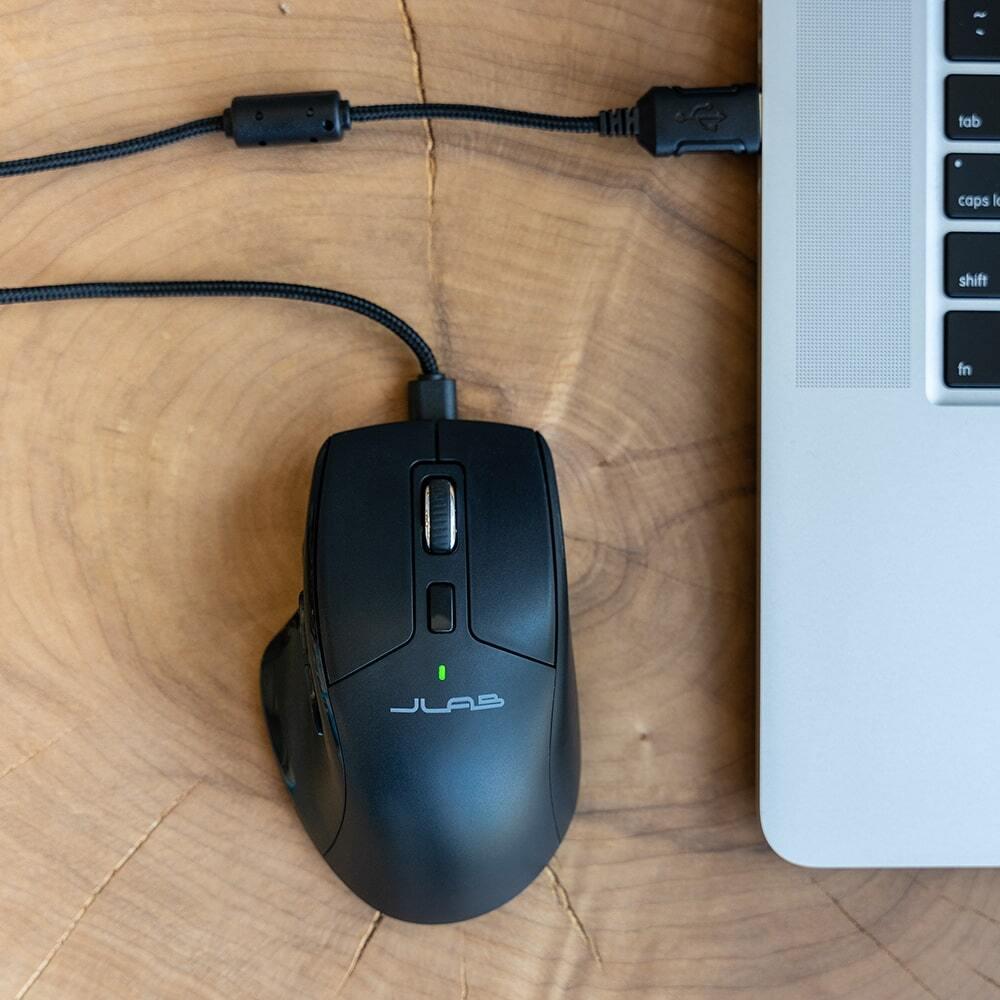 JLab JBuds Maus rechts Bluetooth + USB Type-A Optisch 2400 DPI (IEUMJBMOUSERBLK124) von JLAB