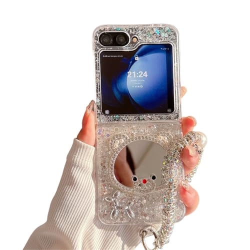 JLSDBMZ Schutzhülle für Samsung Galaxy Z Flip 6, niedliches Spiegel-Panda-Muster, luxuriöse, glänzende Kristall-Pailletten, mit exquisitem Armband für Damen und Mädchen JLSDBMZ Schutzhülle für Samsung Galaxy Z Flip 6, niedliches Spiegel-Panda-Muster, luxuriöse, glänzende Kristall-Pailletten, mit exquisitem Armband für Damen und Mädchen von JLSDBMZ