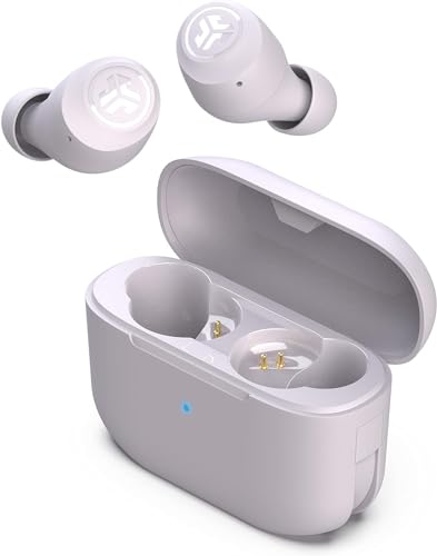 JLab Go Air Pop In Ear Kopfhörer Bluetooth Kabellos, True Wireless Kopfhörer mit Mikrofon, 32+ Stunden Headphones, Ohrhörer Kabellose, Earbuds mit USB Ladebox, Dual Connect, EQ3 Sound, Lila von JLab
