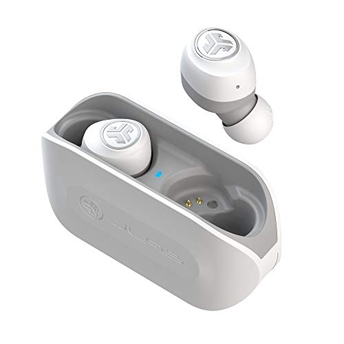 JLab Go Air True Wireless In Ear Kopfhörer, Bluetooth Kopfhörer kabellos, In Ear Ohrhörer und USB Ladebox mit Dual Connect, EQ3 Sound und Mikrofon, Weiß von JLab
