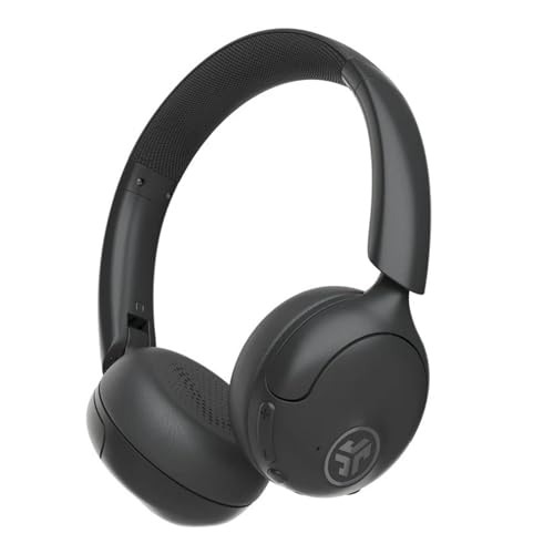 JLab Go Lux ANC Kopfhörer Noise Cancelling - Kabellose Bluetooth On Ear Kopfhörer mit Mikrofon, Aktiver Geräuschunterdrückung, 70+ Std. Spielzeit, Faltbar, Graphit von JLab