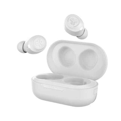 JLab JBuds Air True Wireless Earbuds, In-Ear Bluetooth Kopfhörer mit USB Ladebox, IP55 Schweißresistenz und einstellbarer Custom EQ3 Sound, Weiß von JLab