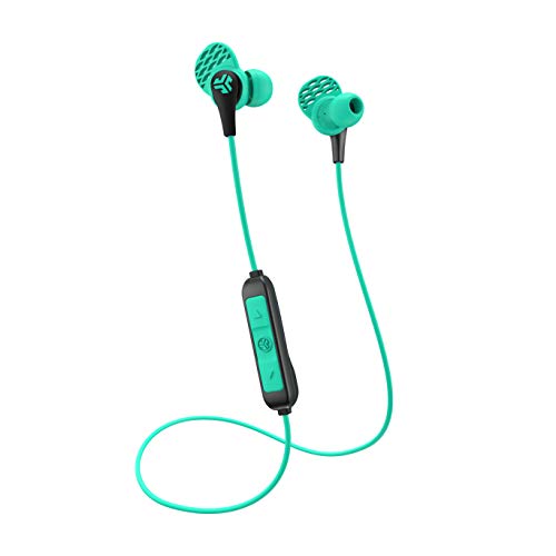 JLab JBuds Pro Bluetooth Wireless Earbuds, In-Ear Kopfhörer mit 10mm-Titan-Treibern und Geräuschisolierung, Inkl. Gel-Ohrtips und Cush-Fin-Ohrpassstücke für optimale Passform (Blaugrün) von JLab
